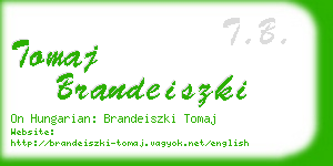 tomaj brandeiszki business card